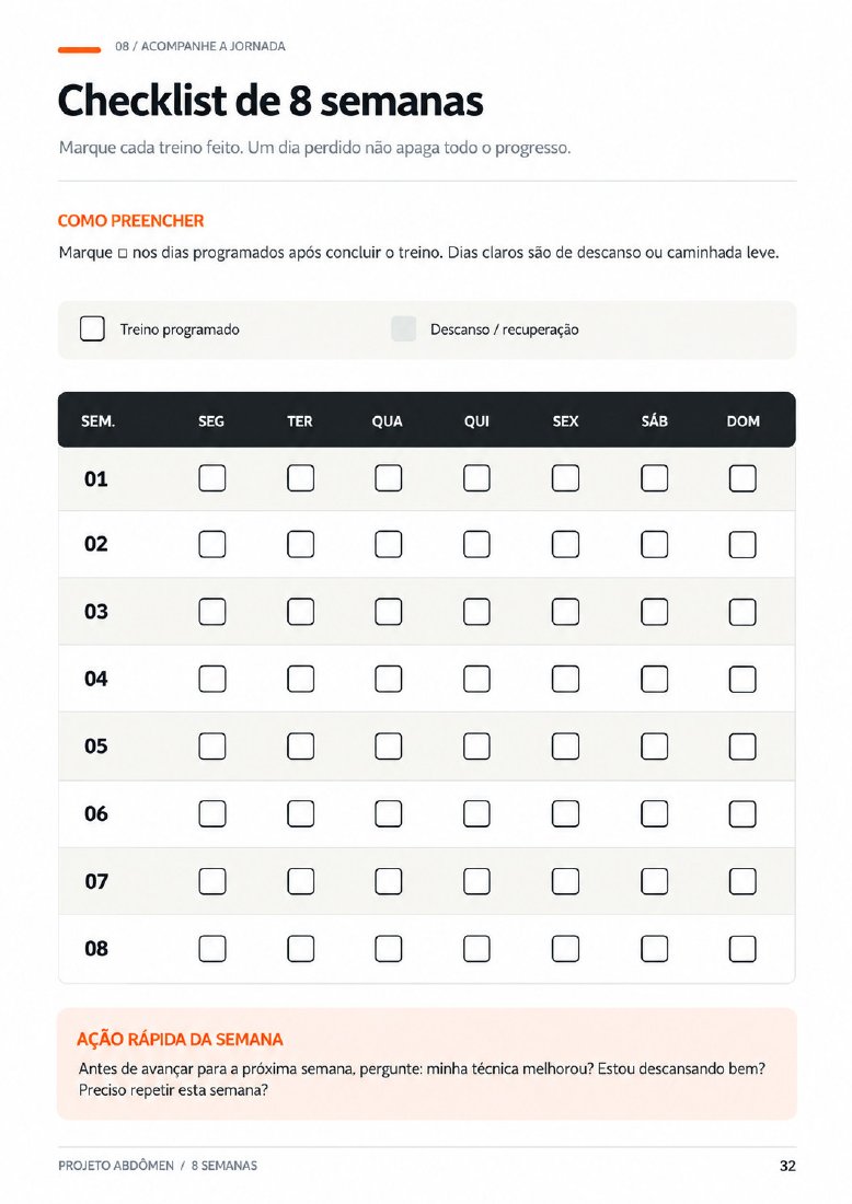 Página real do e-book: Seu progresso, organizado.