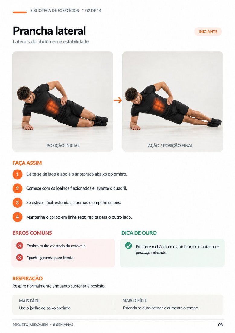 Prancha lateral: Estabilidade e controle. Página real do e-book.