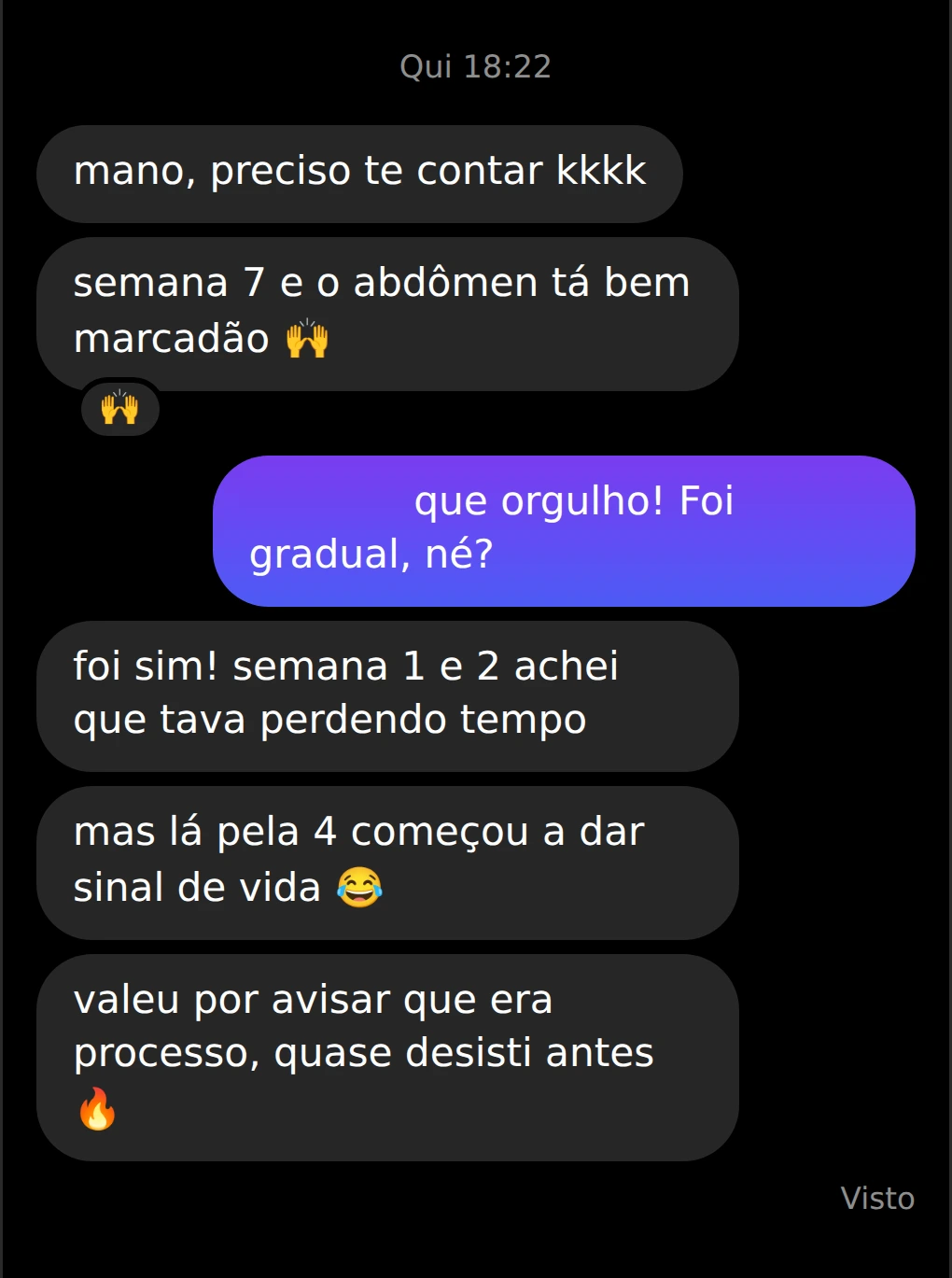 Conversa do Instagram 6, com identidade do cliente ocultada